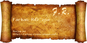 Farkas Rózsa névjegykártya